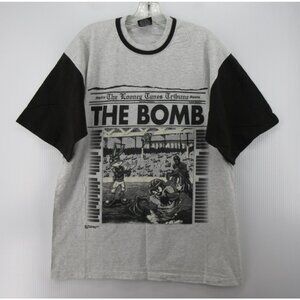 VINTAGE Looney Tunes Shirt Large The Bomb Bugs Bunny Taz Football 90s *